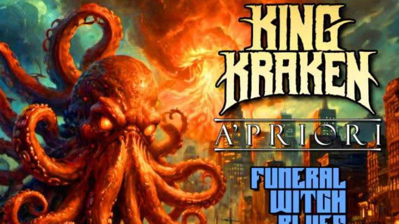 king kraken with apriori, funeral witch blues, cold harbour and pilot the dune poster
